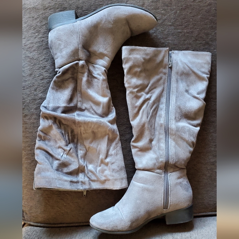 Gray Slouch Boot - image 2